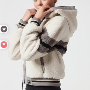 NWOT Blanc Noir Faux Shearling Black Hoody